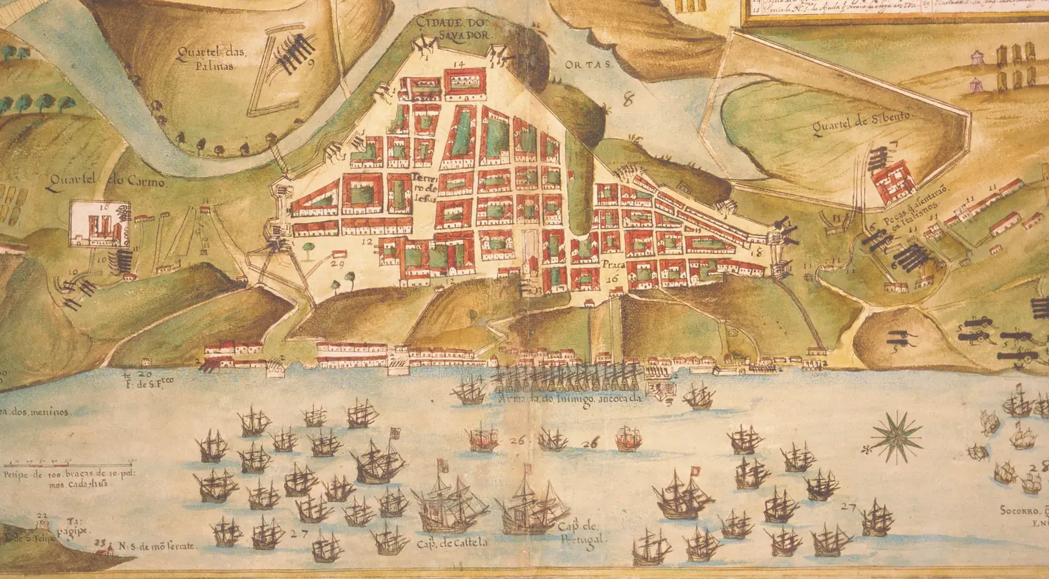 Albernaz's 1631 plan of Salvador da Bahia