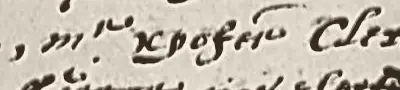 swept X in “Xpofer”, from a manuscript