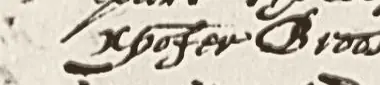 swept X in “Xpofer”, from a manuscript