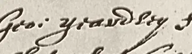 swept Y in “Yeardley”, from a manuscript