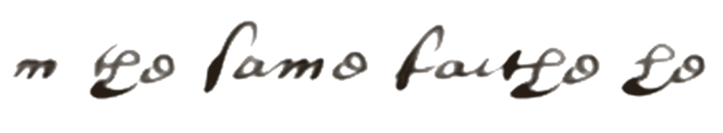 A line of English secretary hand reading: in the same Faithe he